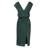 Women's Foil Woven Midi Dress