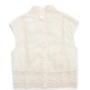 21IZKbIj3BL.jpg Women's 2-Piece Set Sleeveless Single-Breasted Top+Hollow High Street Lace Crochet Skirt