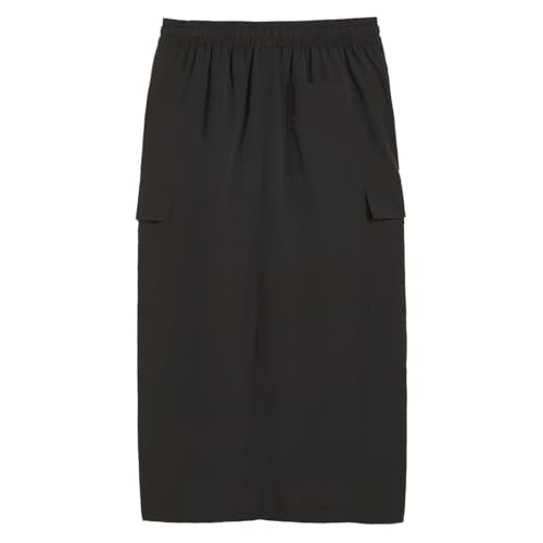 Womens Downtown Cargo Midi Skirt Casual Casual - Black - Size S