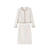 21lqZFLGbML.jpg Women's French Long-Sleeved Short Jacket Skirt 2-Piece Temperament Outfits Heavy Skirt Set