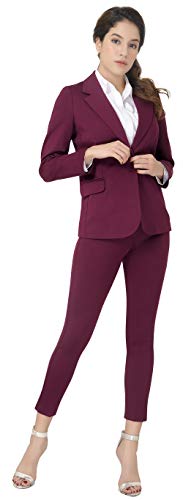Women's Business Blazer Pant Suit Set for Work
