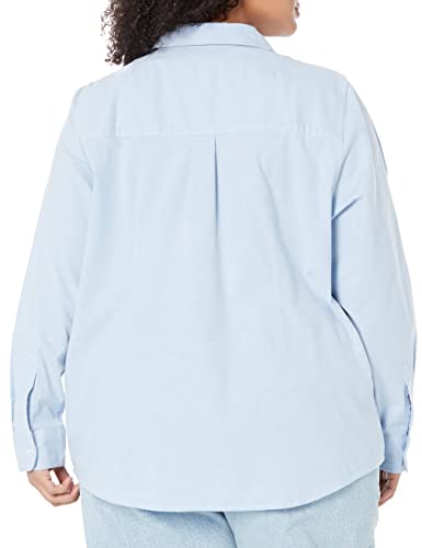 Women's Long Sleeve Button Down Stretch Oxford Shirt (Available in Plus Size)