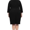 3146LKhMydL.jpg Women's Work Office Business Sheath Dress with Button Waist Detail
