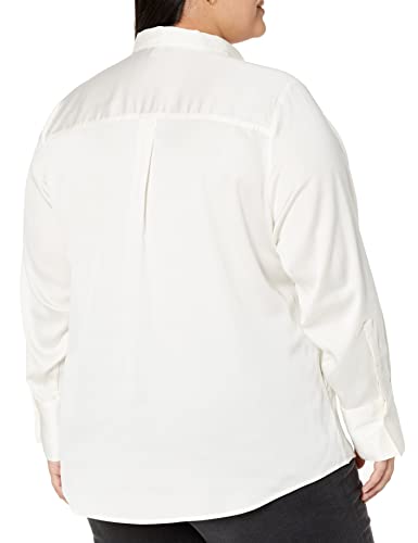 Women's Regular-Fit Satin Button Down Blouse (Available in Plus Size)