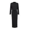 317yuTh6DIL.jpg Women's Skirt Suit Spring Autumn Cropped Stand Collar Long Sleeve Top Slim Fit Skirt 2 Piece Set