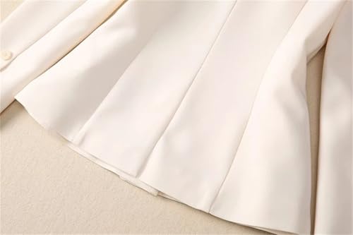 Women Elegant Office and Business Suit Long-Sleeved Single Breasted Tops Straight Skirt 2 Piece Set