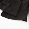 Women Black Skirts Suit Long Sleeve Sashes Blazer Mesh Long Skirts 2 Pieces Set
