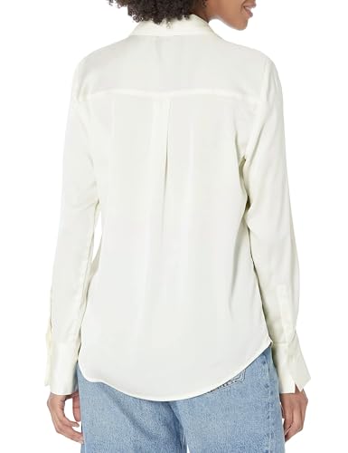 Women's Regular-Fit Satin Button Down Blouse (Available in Plus Size)