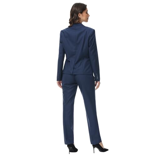 31FeYcHp9vL.jpg Womens Suit 2 Piece Set Business One Button Peak Lapel Blazer Jacket with Pants for Office Ladies