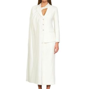 Women's 2-Piece Suit Set Business Casual Single Breasted Jacket and Long Skirt for Party