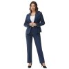 31KDi4DwboL.jpg Womens Suit 2 Piece Set Business One Button Peak Lapel Blazer Jacket with Pants for Office Ladies