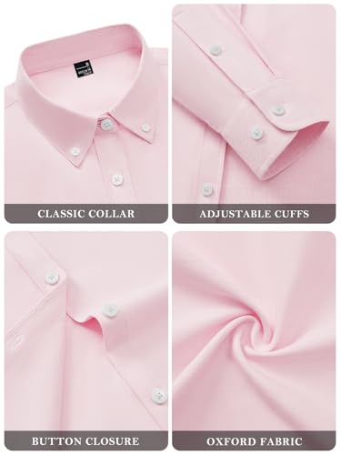 Button Down Shirts for Women Oxford Shirt Cotton Dress Shirts Collared Long Sleeve Wrinkle Free Blouse Tops