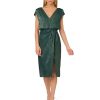 Women's Foil Woven Midi Dress