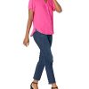 Women's Relaxed-Fit Short-Sleeve Woven Blouse