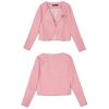 31aVhKvwYEL.jpg Women Elegant Mermaid Skirts 2 Piece Set Cropped Blazer Jacket and Ruffle Skinny Faldas Tweed Outfits Skirt Suit