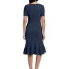 Women's V-Neck Polished Flounce Hem Twist Waist Detail Feminine Office Event Guest of