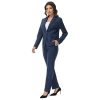 31fEwDiPY7L.jpg Womens Suit 2 Piece Set Business One Button Peak Lapel Blazer Jacket with Pants for Office Ladies