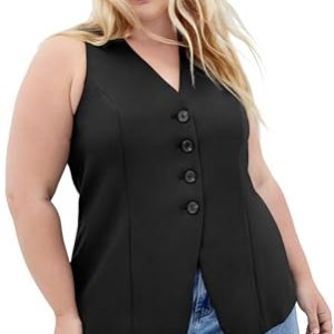 Women's Plus Size Vest - Yazmin