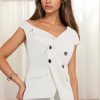 Womens Summer Outfits Business Casual 2 Piece Vest Pants Set Asymmetric Collar Vest Wide Leg Pants for Women