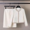 31s8G5uoZYL.jpg Women's French Long-Sleeved Short Jacket Skirt 2-Piece Temperament Outfits Heavy Skirt Set