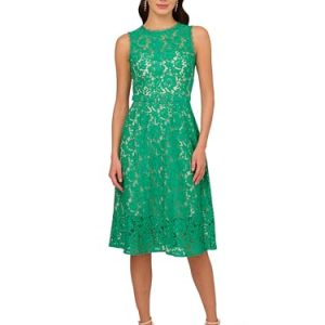 Women's Lace Midi Flounce Dress