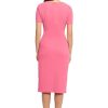 Women's Ruched Waist Crepe Sheath Dress Workwear Office Occasion Event Guest of