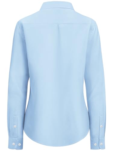 31zgjhO37BL.jpg Button Down Shirts for Women Oxford Shirt Cotton Dress Shirts Collared Long Sleeve Wrinkle Free Blouse Tops