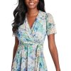 Women's Faux Wrap Dress with Ruffle Skirt Occasion Shower Office Career