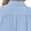 413E1xnt3SL.jpg Womens Button Down Shirt Linen Button Up Shirts for Women Long Sleeve Summer Shirt Collared Blouse Linen Tops