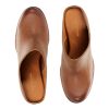 Women High Chunky Stacked Heel Mules Round Closed Toe Heeled Sandals Slip On 3 Inch Block Heels Suede Backless Booties Burnished