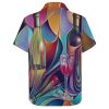 Wine Glasses Women's Button Down Shirts Short Sleeve Casual Summer Blouses Tops
