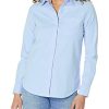 Women's Long Sleeve Button Down Stretch Oxford Shirt (Available in Plus Size)