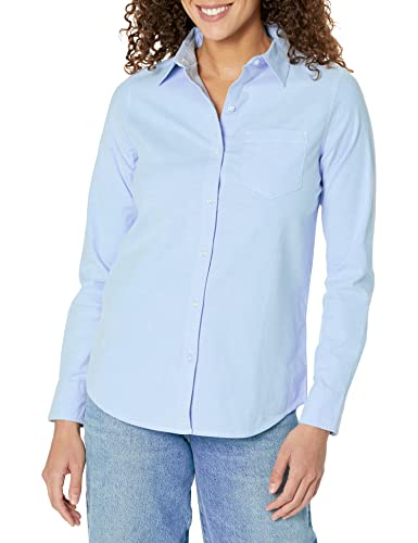 Women's Long Sleeve Button Down Stretch Oxford Shirt (Available in Plus Size)