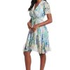 Women's Faux Wrap Dress with Ruffle Skirt Occasion Shower Office Career