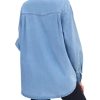 Women's Spring Long Sleeve Denim Jean Shirts Button Down Shirt Business Casual Tops