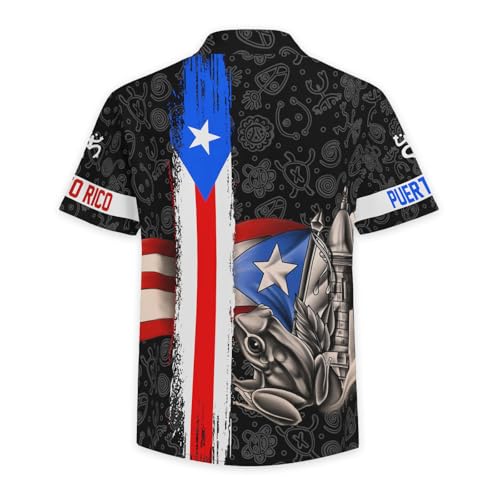Men's Hawaiian Shirt Button Down Short Sleeve Casual Beachwear Novelty Print Shirt