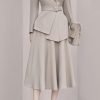 Women's Skirt Suit Spring Autumn Belted Long Sleeve Blazer Loose Casual Skirt 2 Piece Set for Women