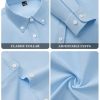 41DNlz7JfFL.jpg Button Down Shirts for Women Oxford Shirt Cotton Dress Shirts Collared Long Sleeve Wrinkle Free Blouse Tops