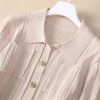 Women Suit Turn-Down Collar Single Breasted Tops Pretty Slim Skirt Solid Color 2 Piece Set