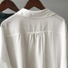41HV3q3lcQL.jpg Womens Button Down V Neck Shirts 3/4 Sleeve Tie Front Loose Office Business Shirt Blouse Summer Casual Tops