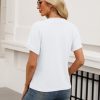 41JUQPYaFL.jpg Womens Summer Tops Short Sleeve Button Down Shirts Casual V Neck T Shirts Trendy Tunic Tops