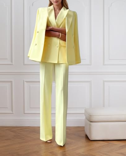 Suit for Women 2025 Formal Womens Suit 3 Piece Set Double Breasted Blazer Vest Pants Suits for Women Dressy
