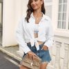 41Pzh0aukEL.jpg Womens Button Down Shirts Casual Long Sleeve Blouses V Neck Dress Shirt Textured Collared Work Tops with Pocket
