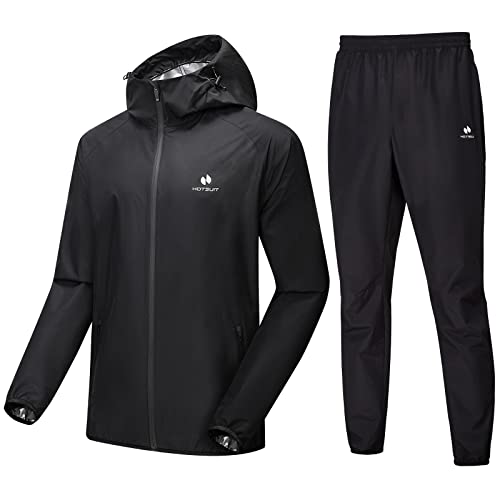 41Qb9DyRMpL.jpg Sauna Suit for Men Weight Loss Sweat Suit Boxing Exercise Sweat Sauna Jacket Pants