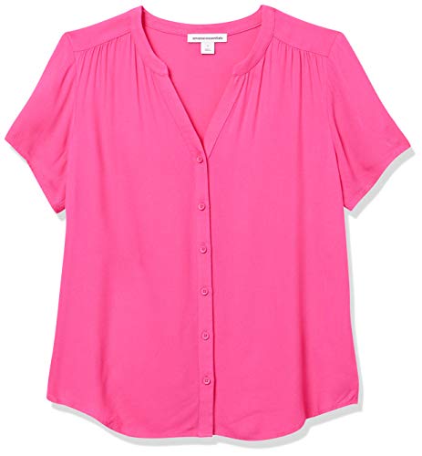 Women's Relaxed-Fit Short-Sleeve Woven Blouse