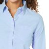 Women's Long Sleeve Button Down Stretch Oxford Shirt (Available in Plus Size)