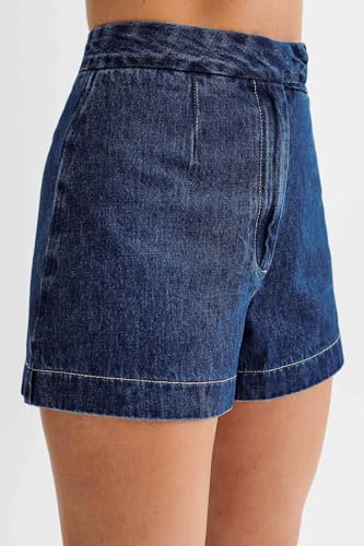 41Ws8FSFRL.jpg Womens Denim 2 Piece Set Sleeveless Button Down Vest Tops Short Pants Suit Sets