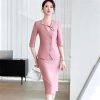 Women's Spring and Summer Solid Single-Breasted Half-Sleeved Slim Suit Jacket and Skirt Two-Piece Set