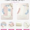 41YGxTpP3SL.jpg Womens Color Block Button Down Shirts Long Sleeve Oversized Boyfriend Blouses Tops