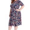 Women's Inset Waist Midi Short Sleeve